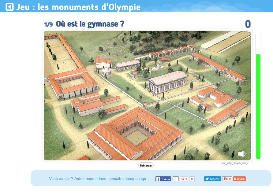 Jeux pédagogiques – Les monuments d’Olympie